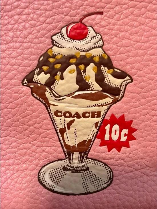 Coach Corner Zip Wristlet With Sunday Graphic - Picture 4 of 4